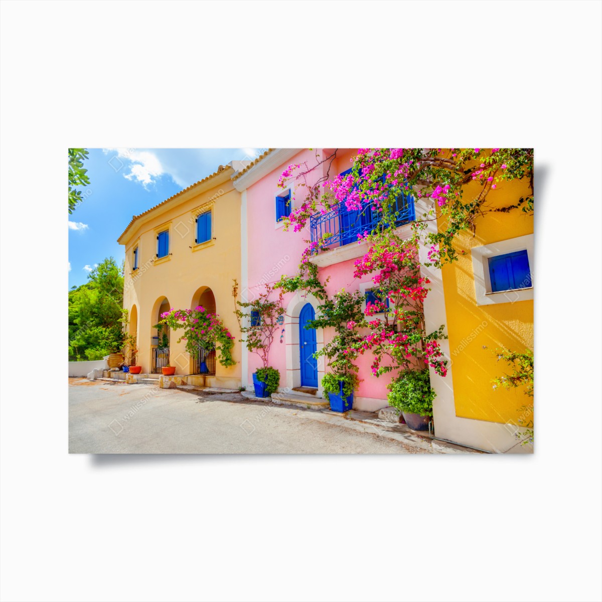 Poster angolo fiorito a Kefalonia • Wallissimo®