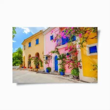 Poster angolo fiorito a Kefalonia • Wallissimo®