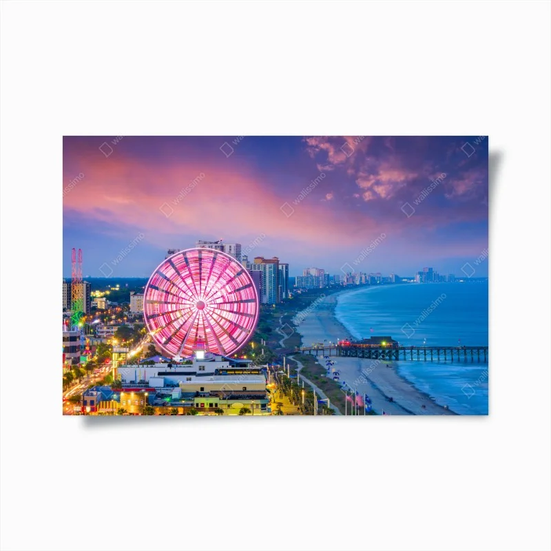 Poster tramonto rosa a Myrtle Beach