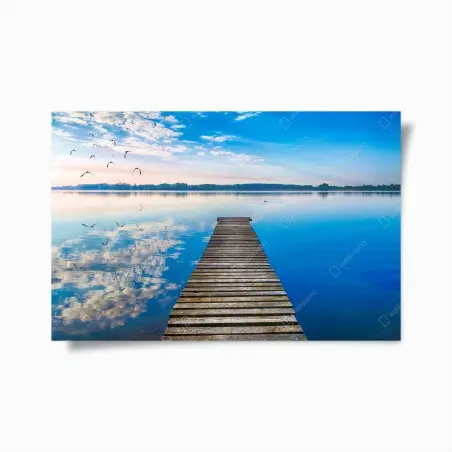 Poster pontile verso l'orizzonte • Wallissimo®