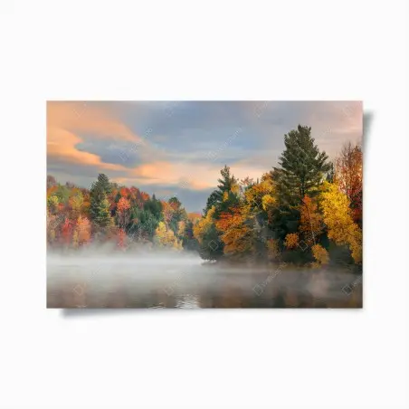 Poster nebbia mattutina sul lago di Stowe • Wallissimo®
