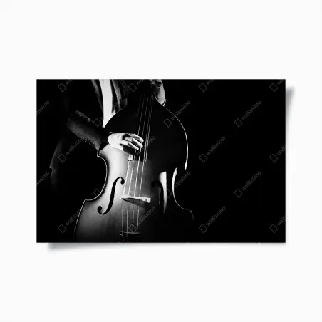Poster eleganza del contrabbasso in controluce • Wallissimo®