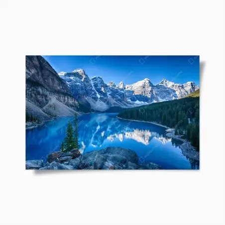 Poster riflessi alpini sul lago cristallino • Wallissimo®