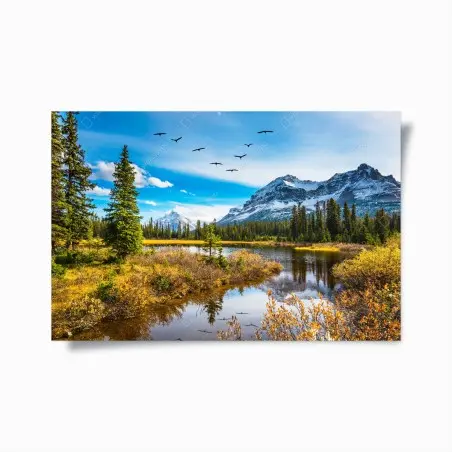 Poster riflessi d'autunno alle Montagne Rocciose • Wallissimo®