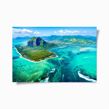 Poster oasi turchese di Mauritius • Wallissimo®
