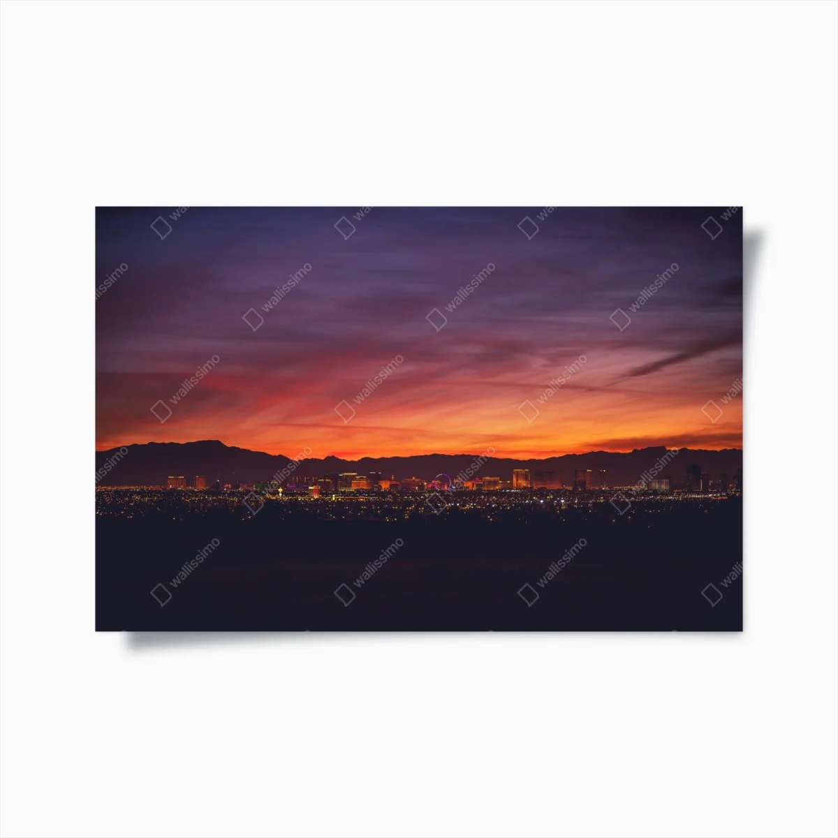 Poster panorama serale di Las Vegas al tramonto • Wallissimo® Poster panorama serale di Las Vegas al tramonto • Wallissimo®