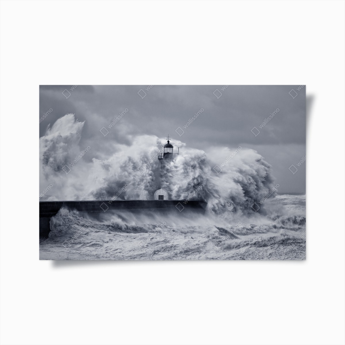 Poster faro del Douro travolto dalle onde • Wallissimo®