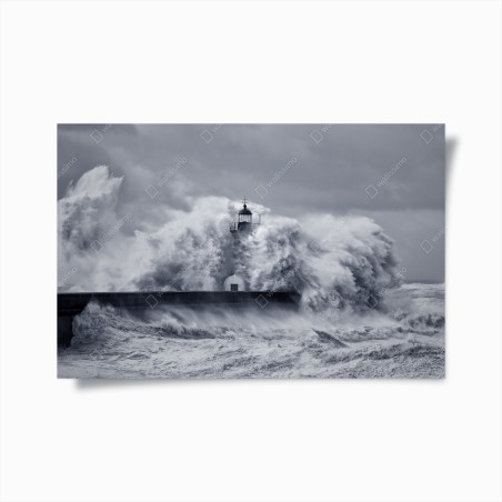 Poster faro del Douro travolto dalle onde • Wallissimo®