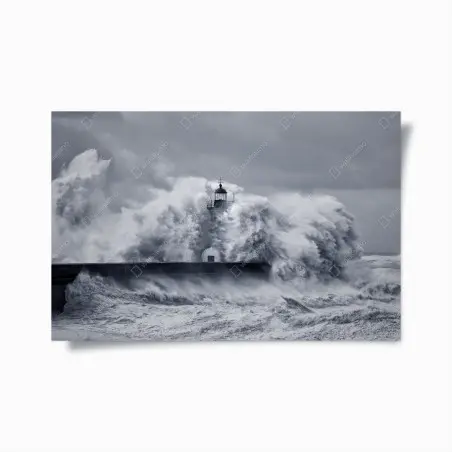 Poster faro del Douro travolto dalle onde • Wallissimo®