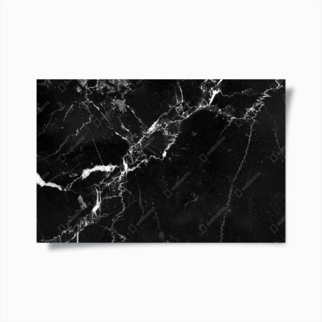 Poster texture marmo nero con venature bianche • Wallissimo®
