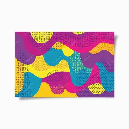 Poster motivo astratto pop di forme fluide • Wallissimo®