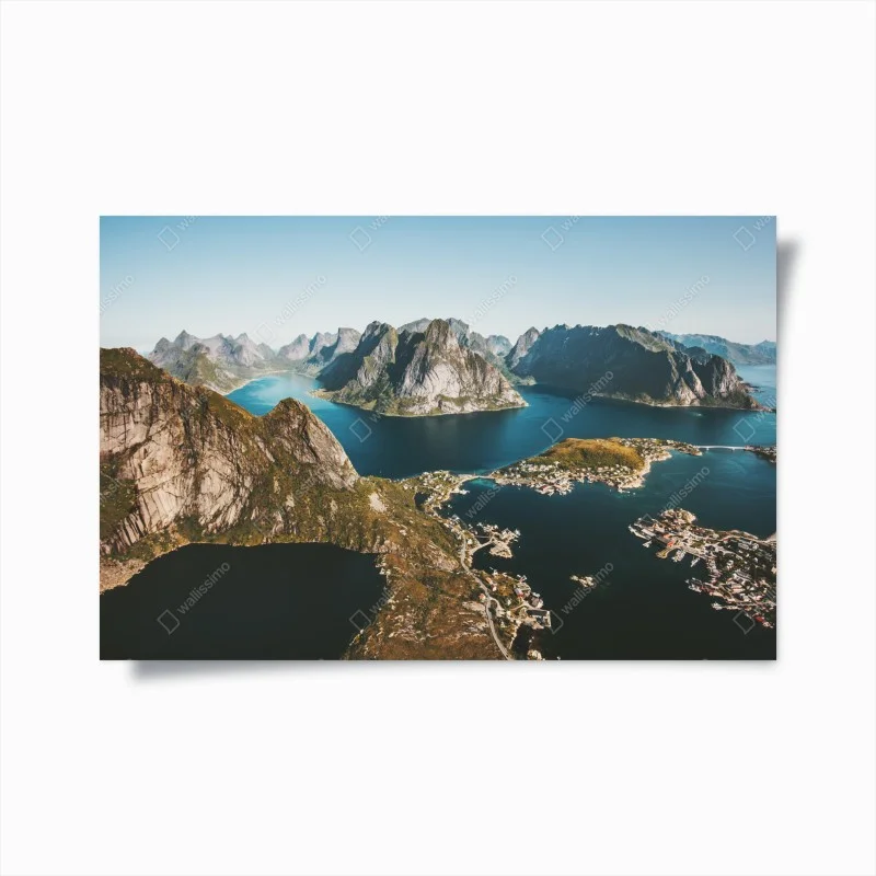 Poster panorama montano sul fiordo