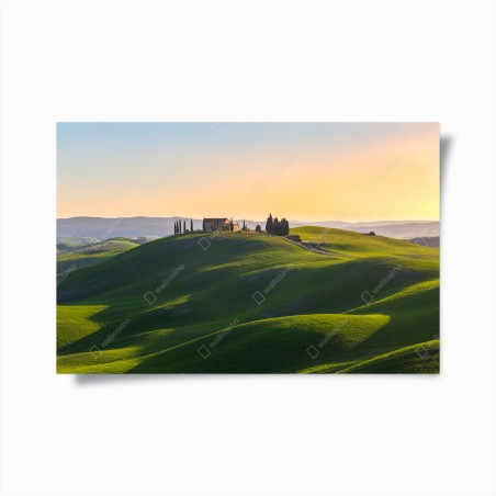 Poster tramonto sulle Crete Senesi • Wallissimo®