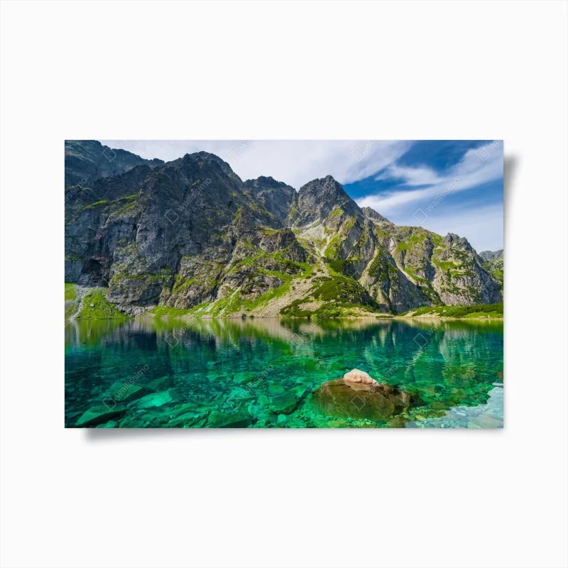 Poster riflessi smeraldo sul Czarny Staw