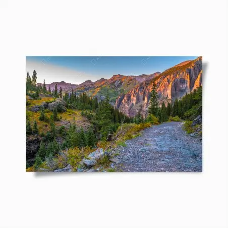 Poster tramonto sulle vette rocciose • Wallissimo®