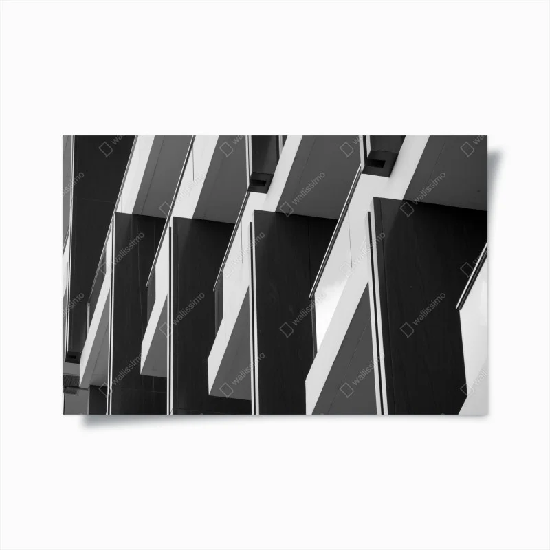 Poster composizione architettonica minimal in bianco e nero