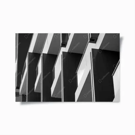 Poster composizione architettonica minimal in bianco e nero • Wallissimo®