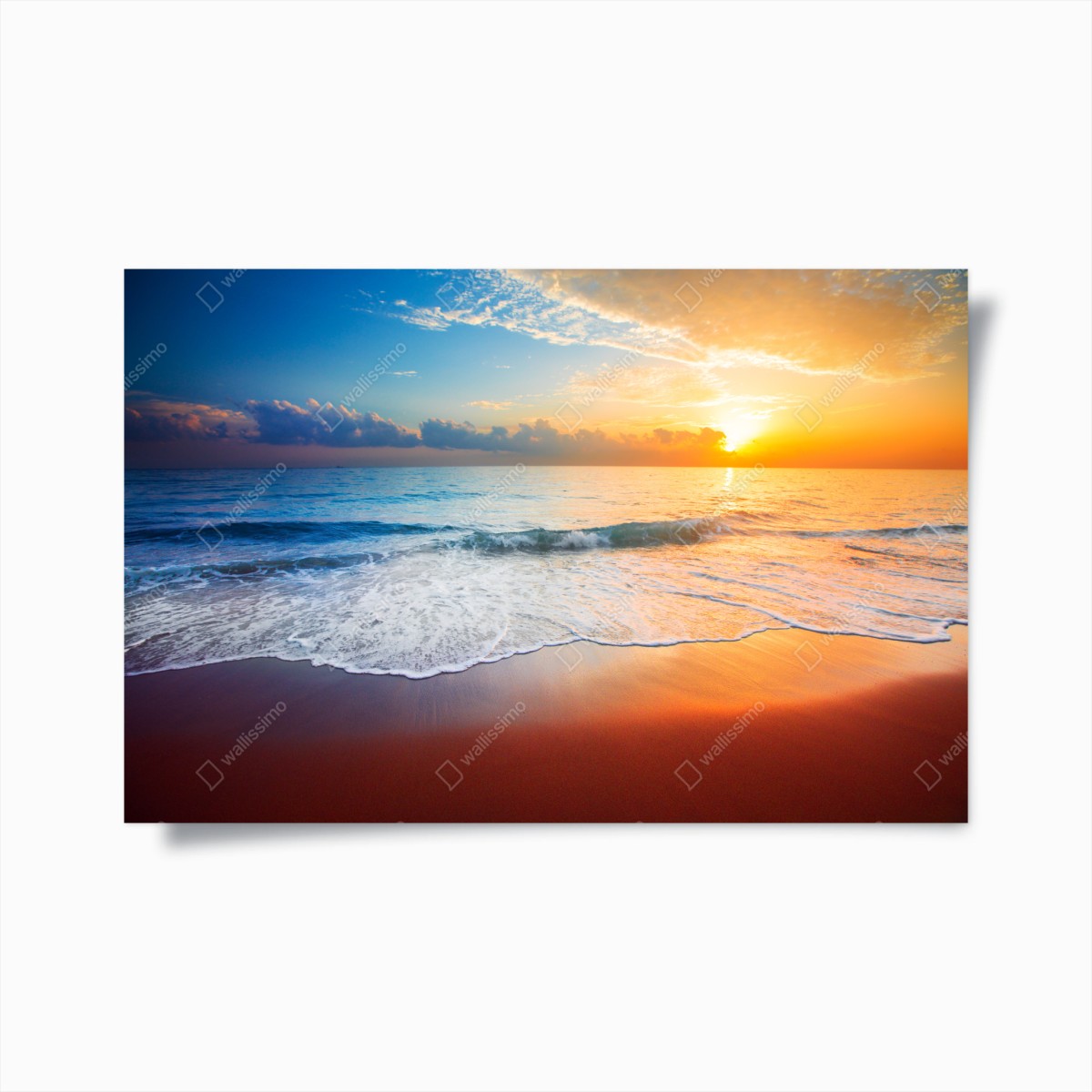 Poster tramonto dorato sul mare • Wallissimo®