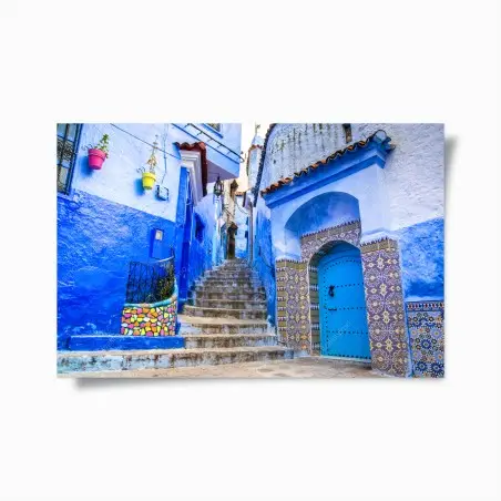Poster vicoli azzurri di Chefchaouen • Wallissimo®