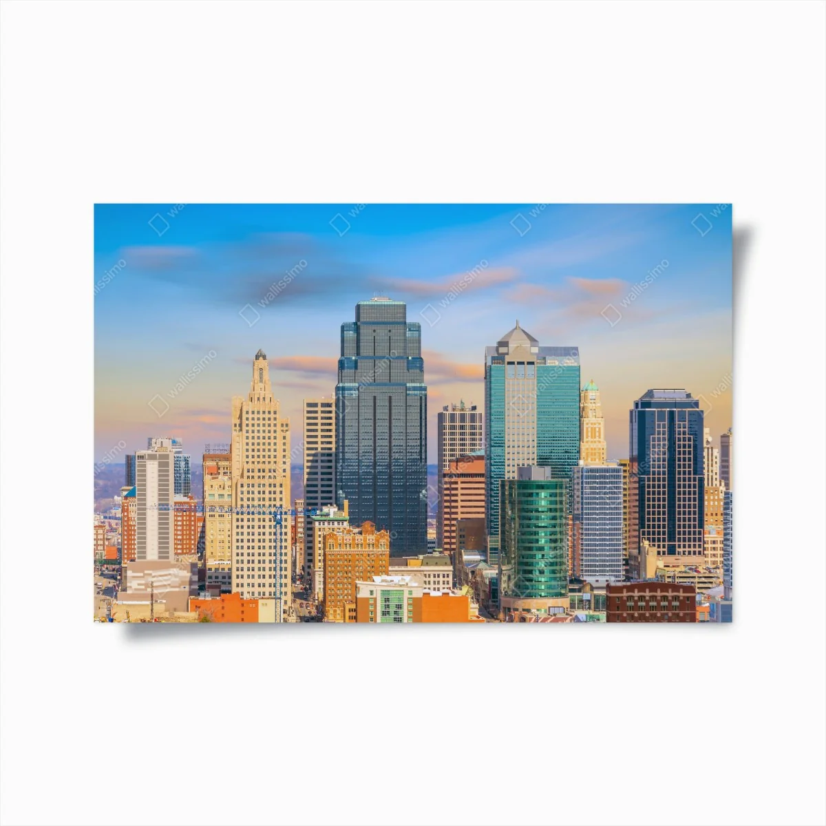 Poster skyline di Kansas City al tramonto • Wallissimo® Poster skyline di Kansas City al tramonto • Wallissimo®