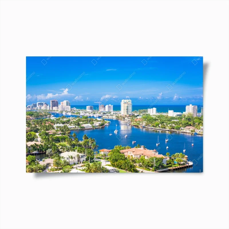 Poster panorama costiero di Fort Lauderdale