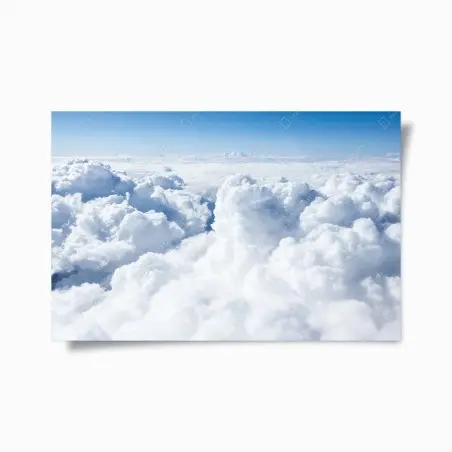 Poster nuvole soffici nel cielo azzurro • Wallissimo®