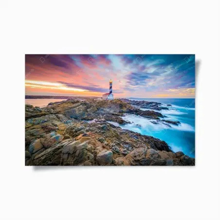 Poster tramonto al faro di Favaritx, Minorca • Wallissimo®