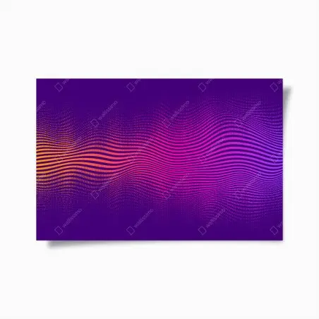 Poster onda cromatica astratta su sfondo viola • Wallissimo®