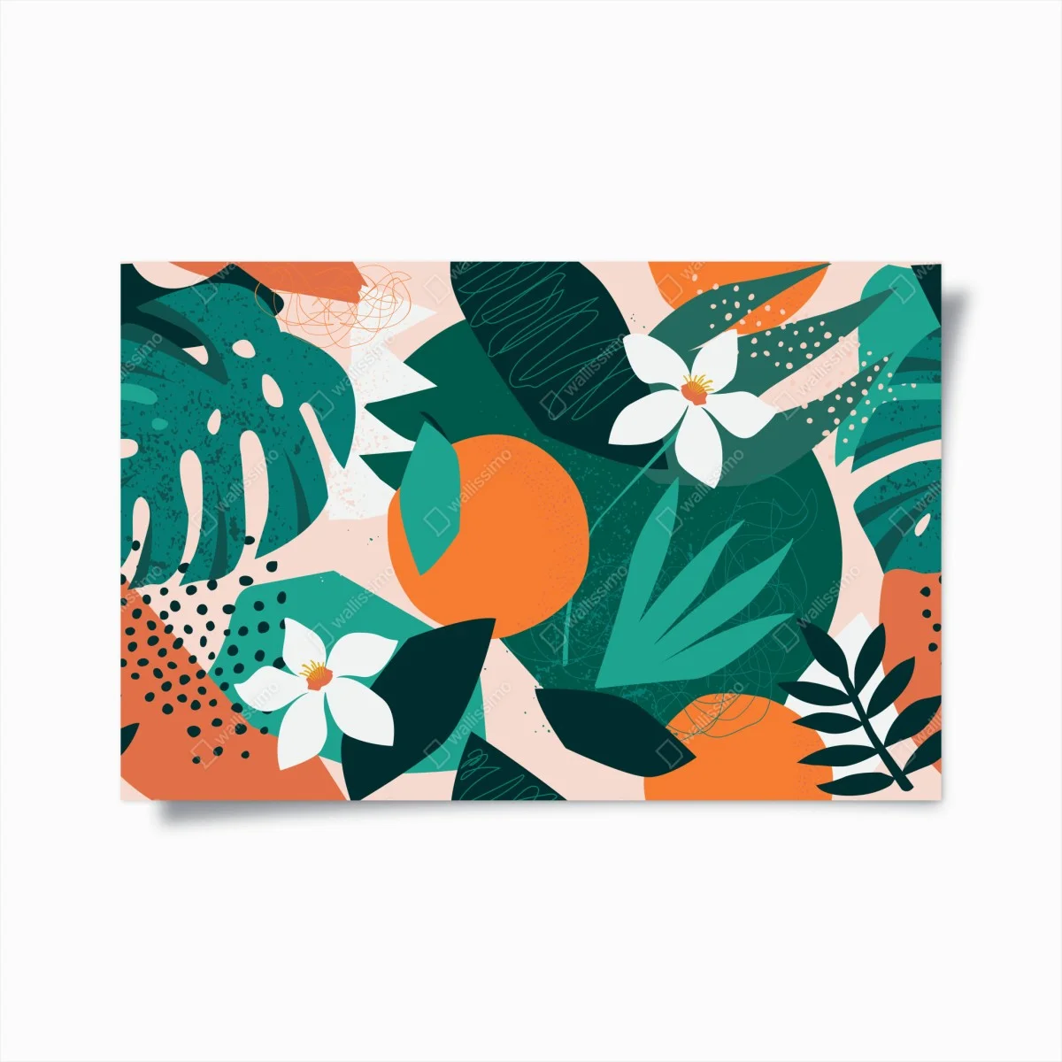Poster gioia tropicale con foglie e agrumi • Wallissimo® Poster gioia tropicale con foglie e agrumi • Wallissimo®