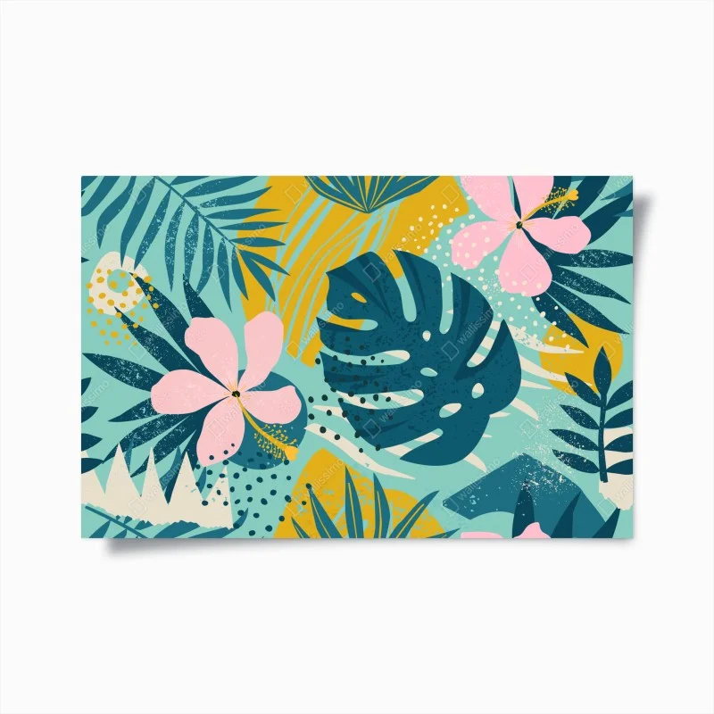 Poster motivo tropicale dai toni vivaci