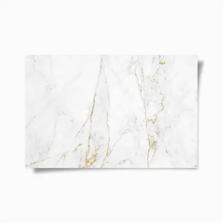 Poster marmo bianco con venature dorate • Wallissimo®
