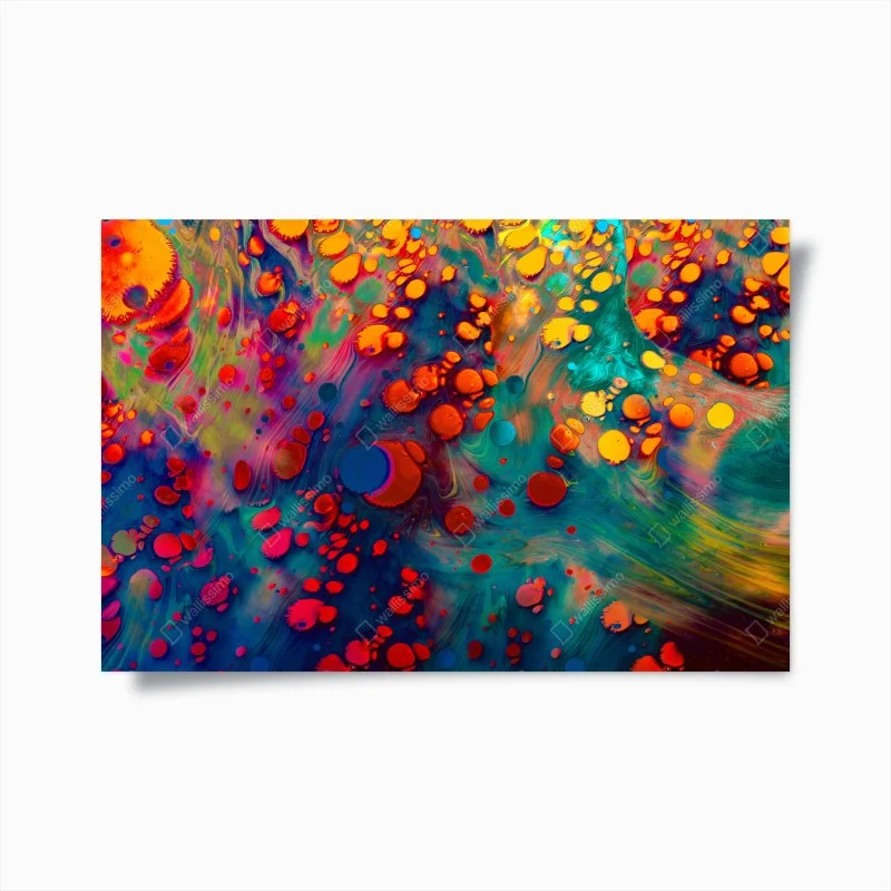 Poster esplosione cromatica marmorizzata