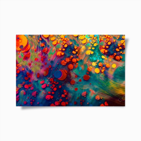 Poster esplosione cromatica marmorizzata • Wallissimo®