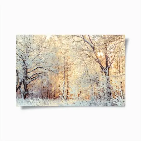 Poster incanto invernale al tramonto • Wallissimo®