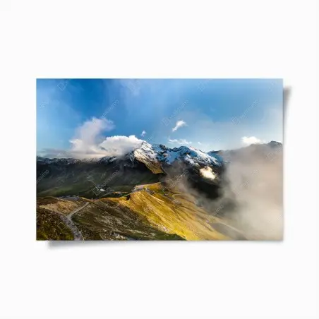 Poster panorama alpino del Grossglockner sulle Alpi austriache • Wallissimo®