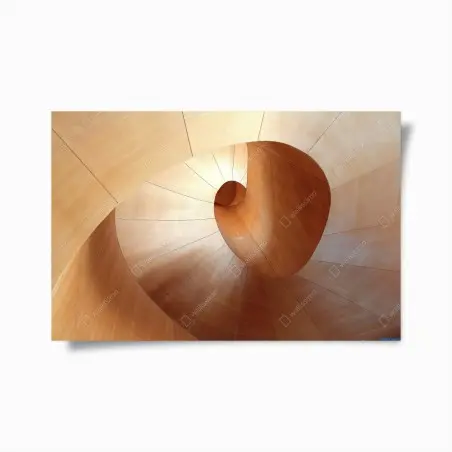 Poster spirale in legno astratta • Wallissimo®