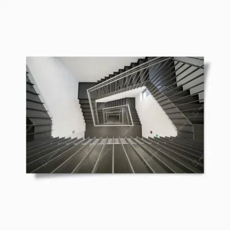 Poster scala geometrica minimalista vista dall'alto • Wallissimo®
