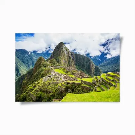 Poster panorama storico di Machu Picchu sulle Ande • Wallissimo®