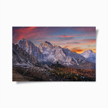 Poster vette d'autunno al tramonto • Wallissimo®