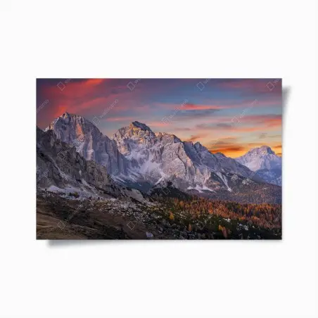 Poster vette d'autunno al tramonto • Wallissimo®