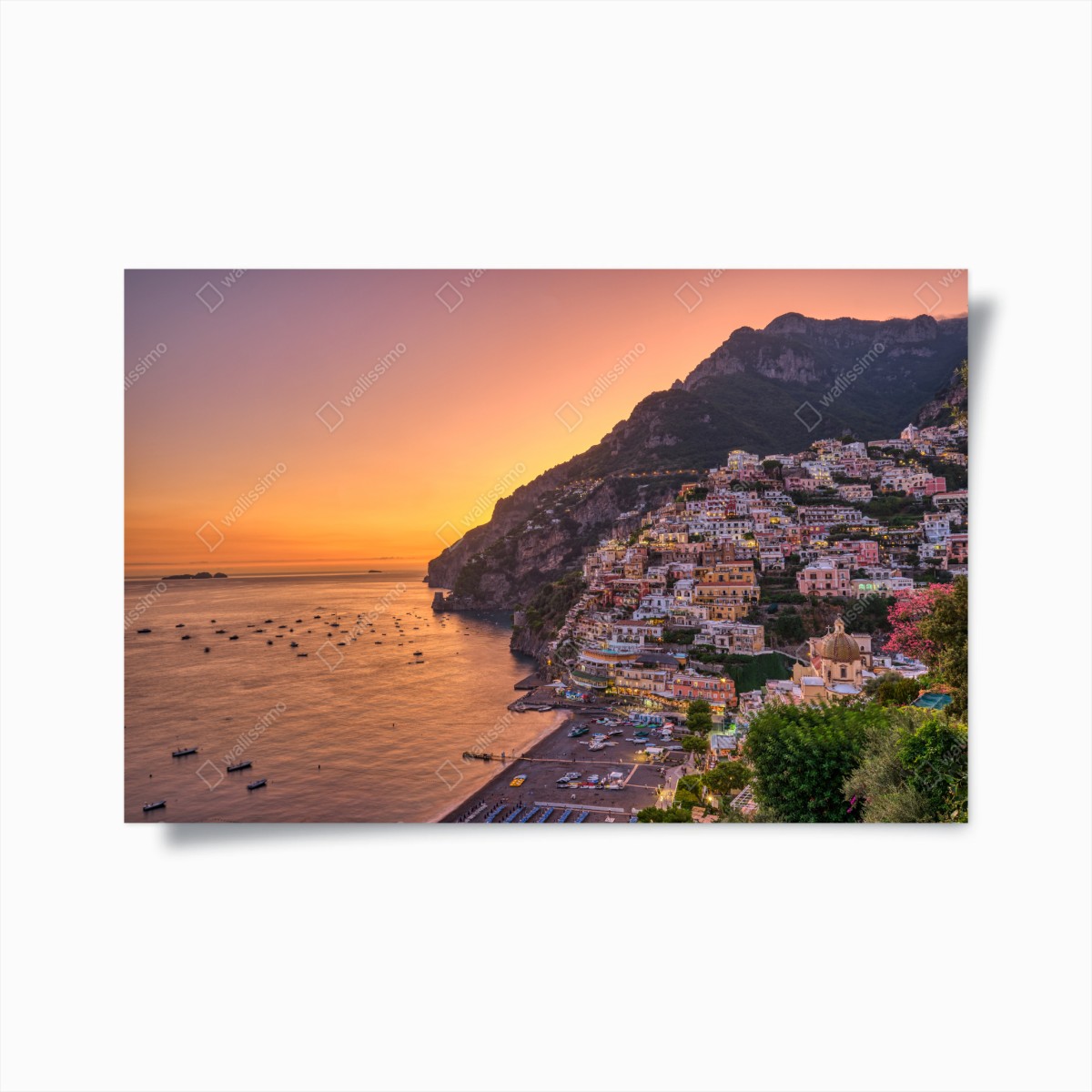 Poster tramonto sulla Costiera Amalfitana • Wallissimo®