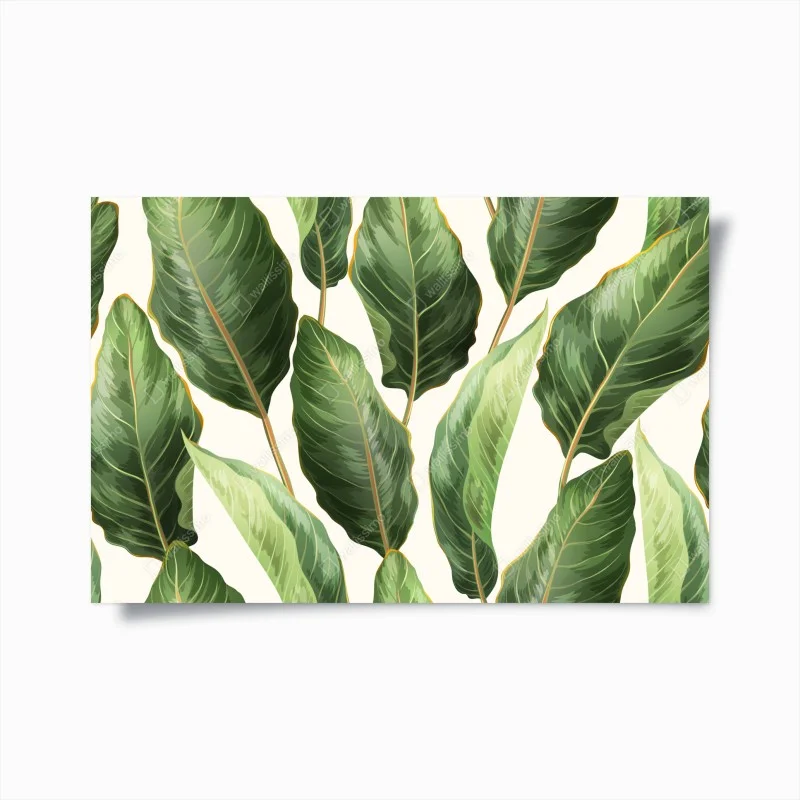 Poster motivo botanico di foglie tropicali