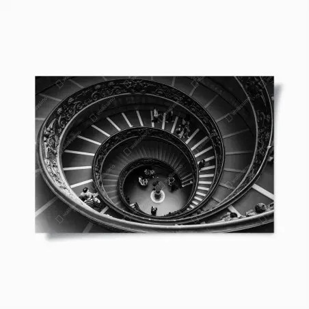 Poster spirale architettonica in bianco e nero • Wallissimo®