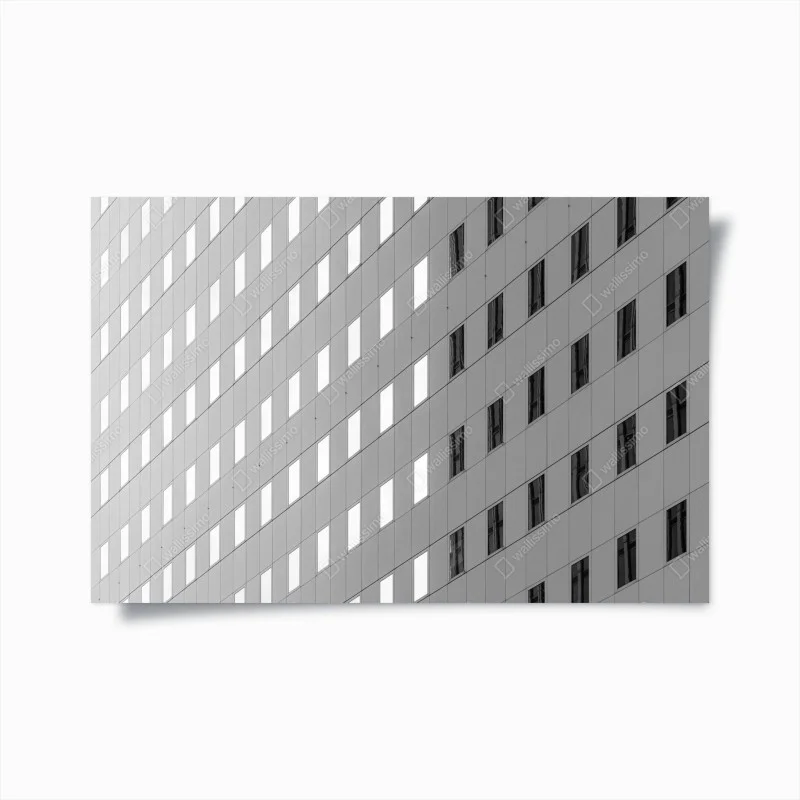Poster geometria urbana: facciata in bianco e nero