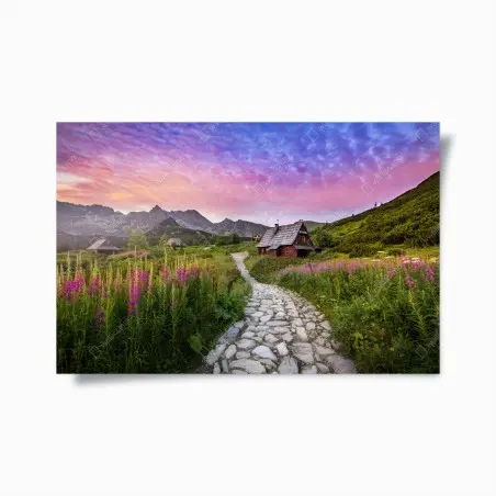 Poster tramonto estivo a Hala Gasienicowa, Tatras • Wallissimo®