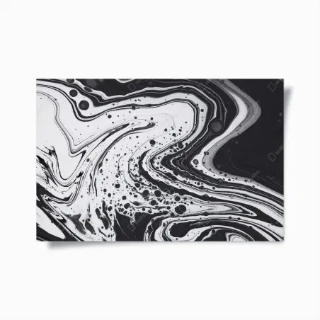 Poster arte astratta marmorizzata in bianco e nero • Wallissimo®