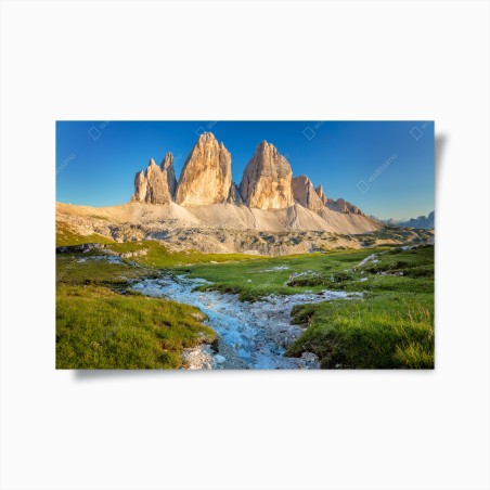Poster vista monumentale delle Tre Cime di Lavaredo • Wallissimo®