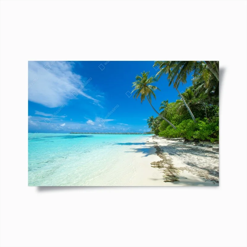 Poster paradiso tropicale alle Maldive