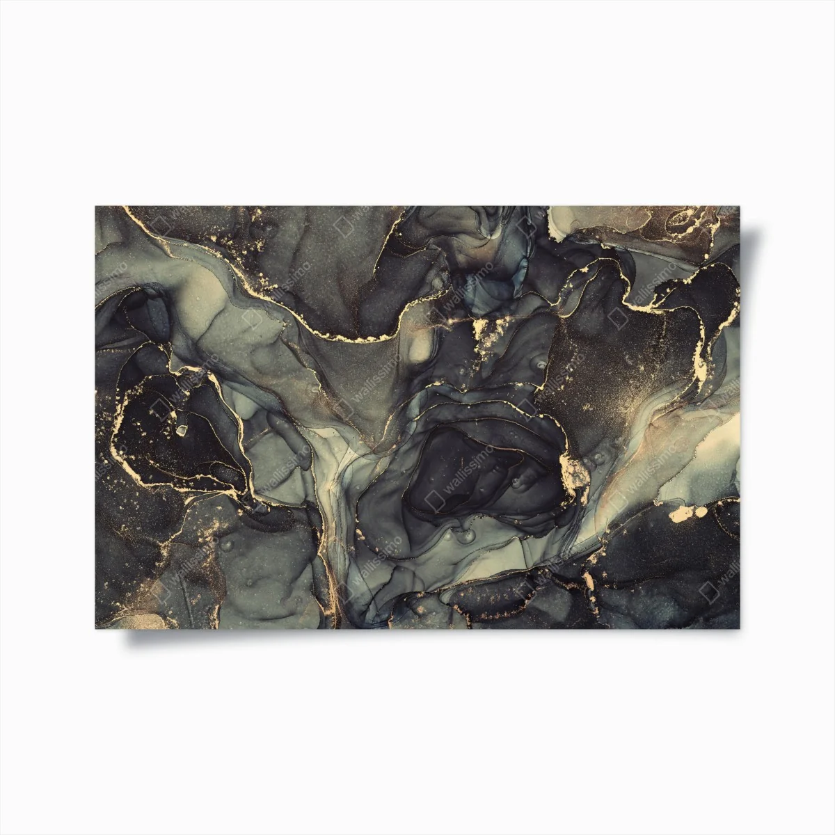 Poster marmo fluido con venature dorate • Wallissimo® Poster marmo fluido con venature dorate • Wallissimo®
