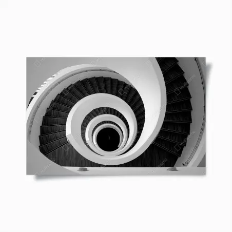 Poster spirale architettonica in bianco e nero • Wallissimo®